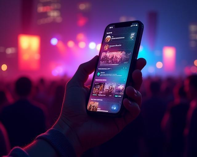 RéaltaFest event platform on smartphone